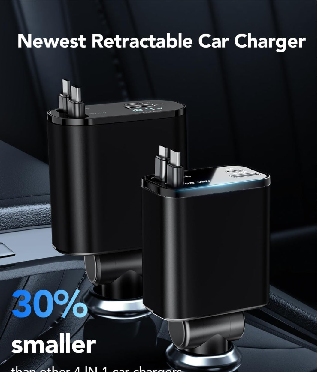 Retractable car charger