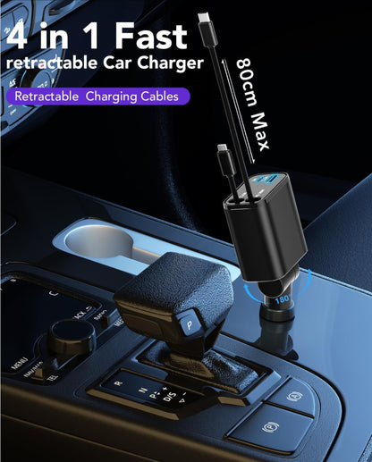 Retractable car charger